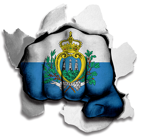 Fist San Marino Flag Logo iron on paper